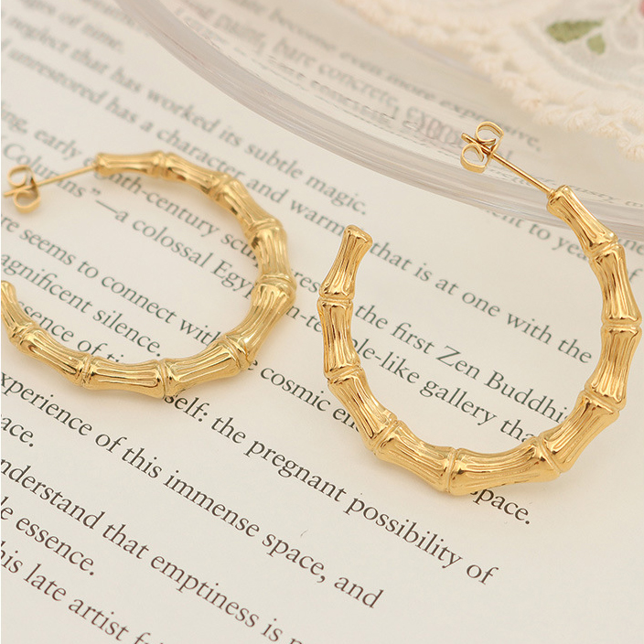 bamboo hoop earrings